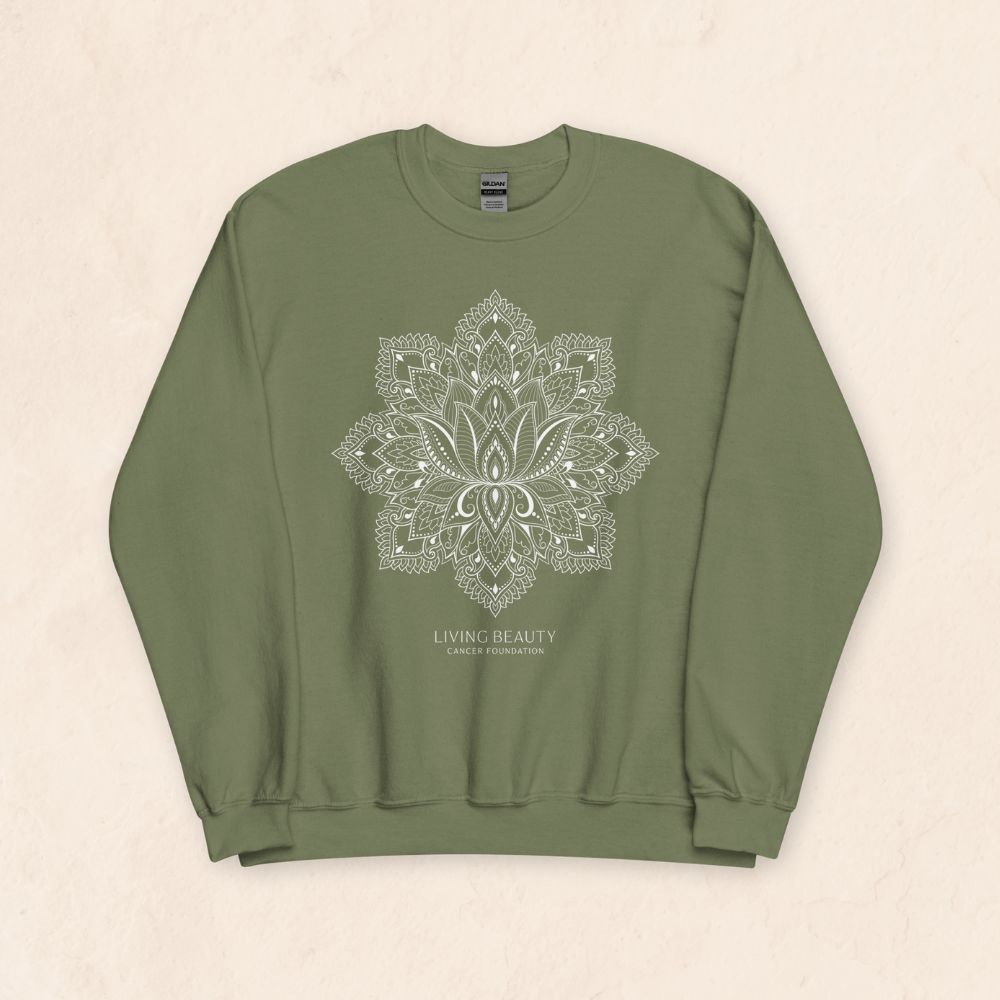 Unisex Mandala Sweatshirt (White on Green)