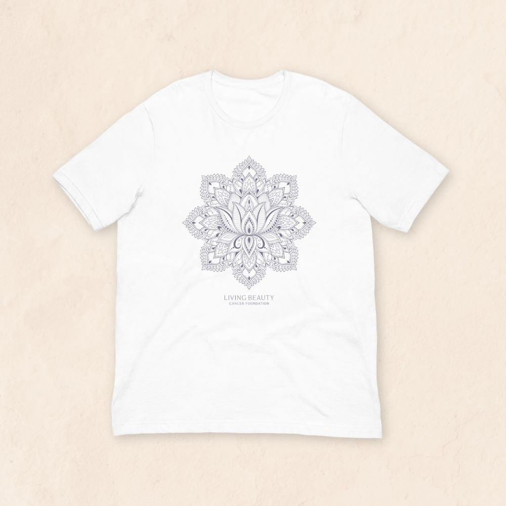 Unisex Mandala T-shirt (Lavender on White)