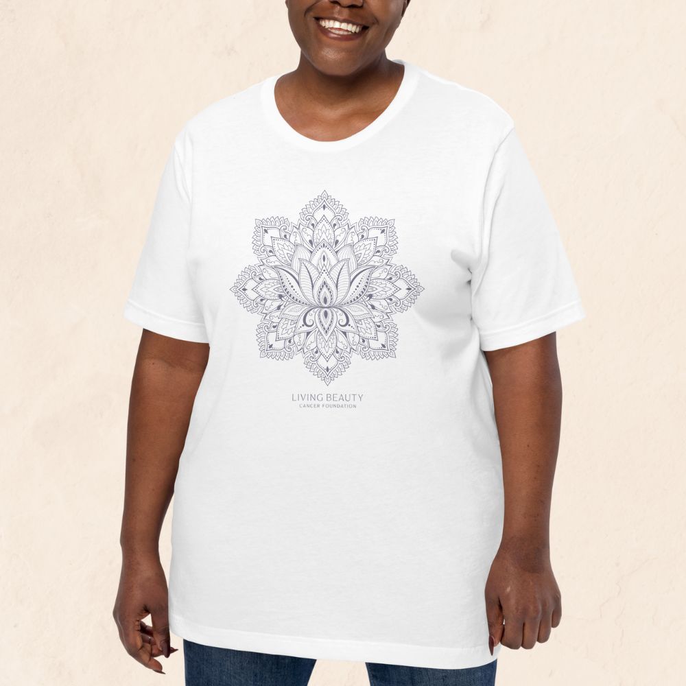 Unisex Mandala T-shirt (Lavender on White)