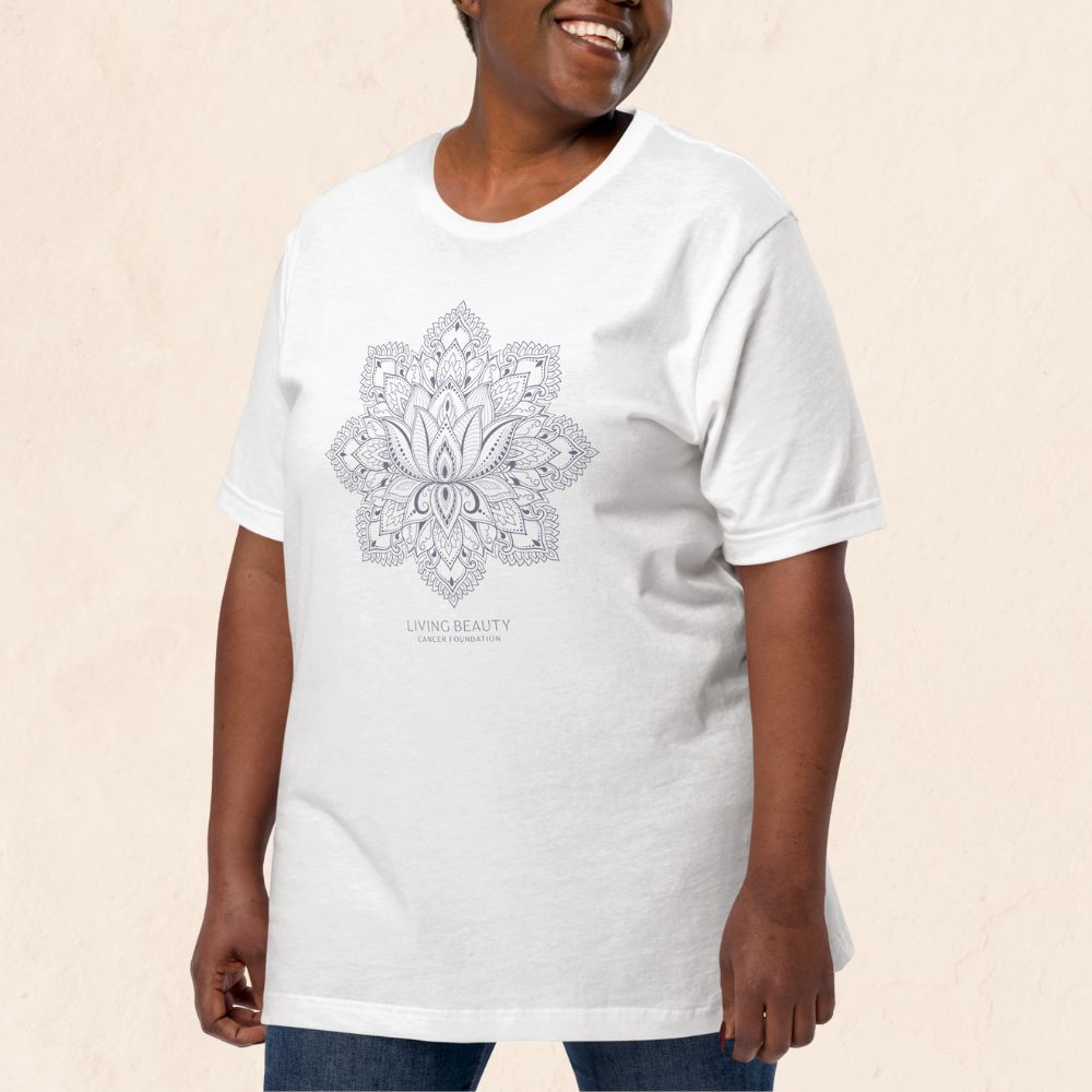 Unisex Mandala T-shirt (Lavender on White)